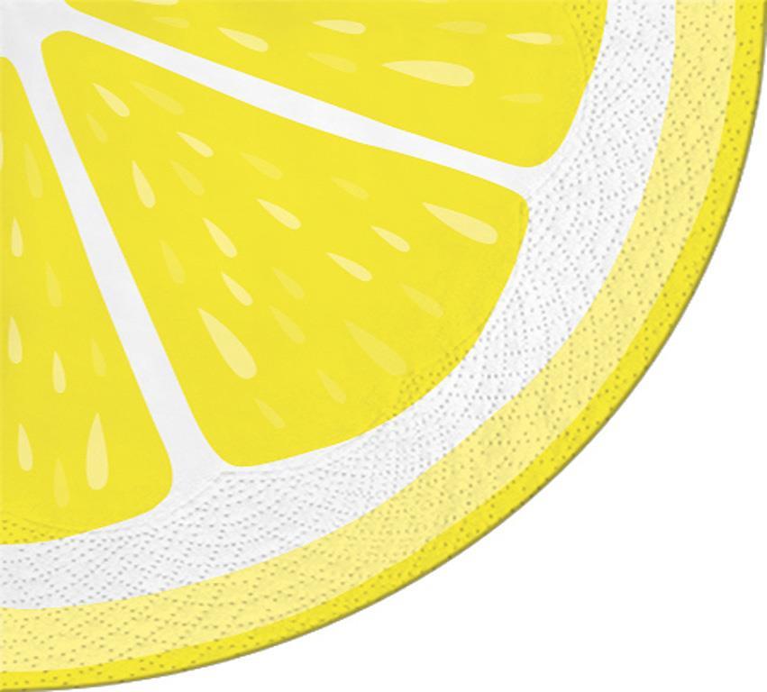 Round Just Lemon Napkins. Pack of 20