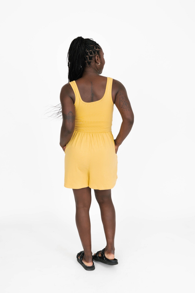 SMASH + TESS | Camille Shorty Romper in Golden Yellow