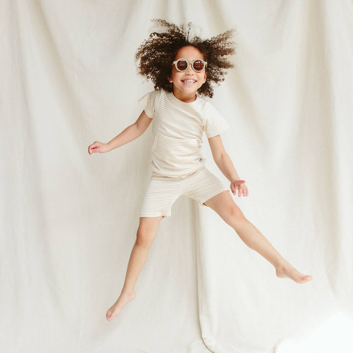 All Day Biker Set - Dune Stripe