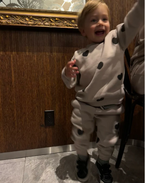 BRUNETTE THE LABEL | "ALL OVER HEART" Little Babes Jogger | oyster