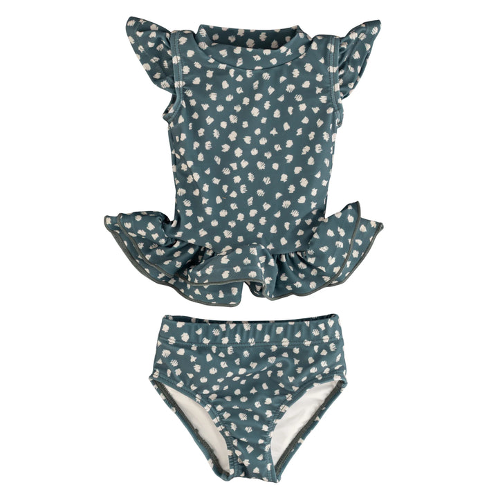 Current Tyed Clothing | The "August" Girls 2 Piece Twirl Rashguard Set