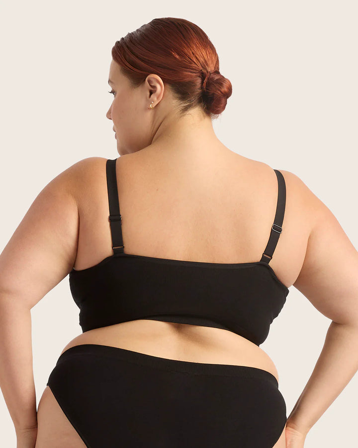 Full Bust Wireless Bra | Black