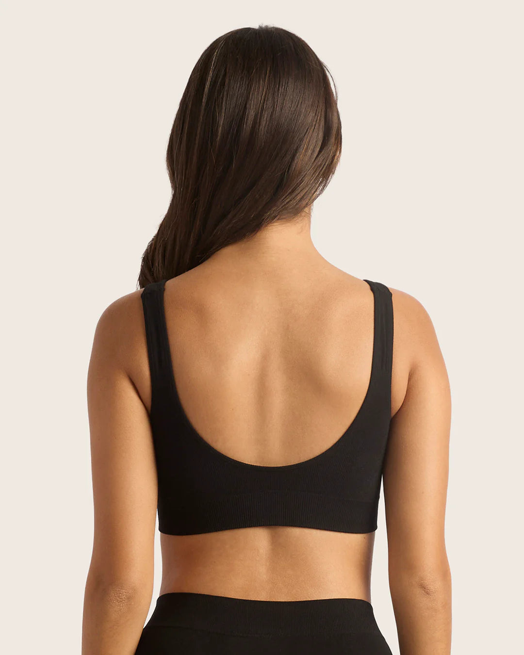 Seamfree Padded Crop Bra | black