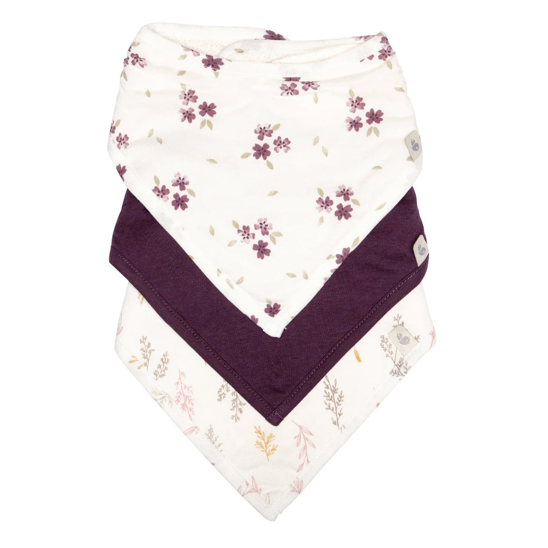 Perlimpinpin Bamboo Bibs, 3 pack | malvas, porto, wheat