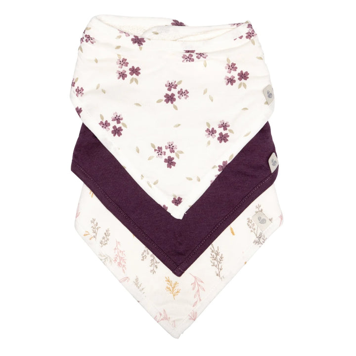 Perlimpinpin Bamboo Bibs, 3 pack | malvas, porto, wheat