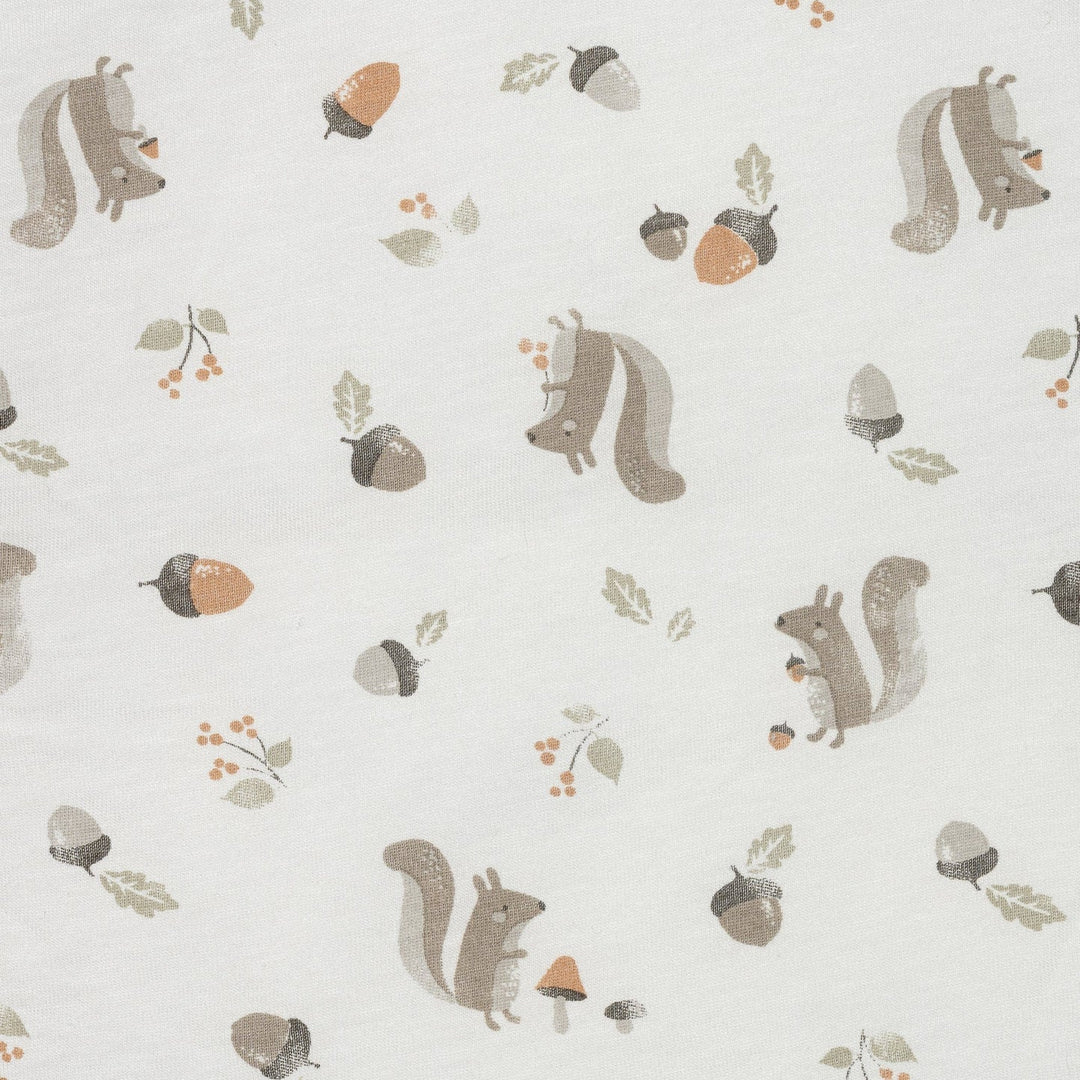 Perlimpinpin Bamboo Fitted Crib Sheet | squirrel