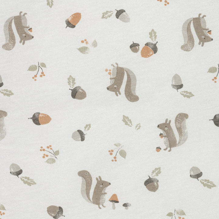 Perlimpinpin Bamboo Fitted Crib Sheet | squirrel