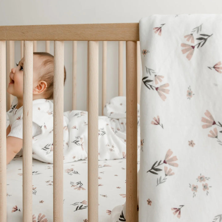 Perlimpinpin Bamboo Blanket | watercolor flowers