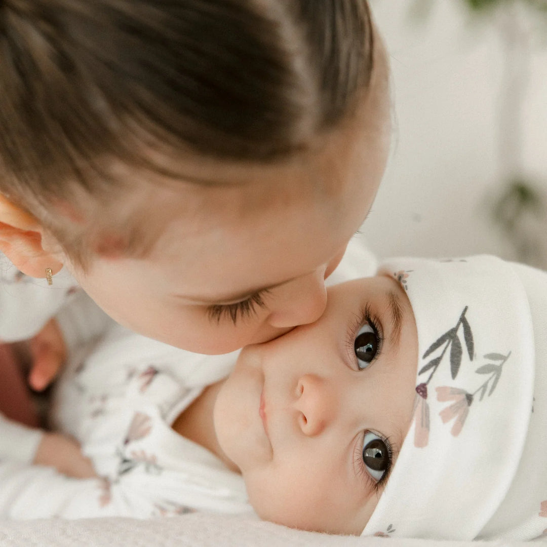 Perlimpinpin Bamboo Knotted Hat | watercolor flowers