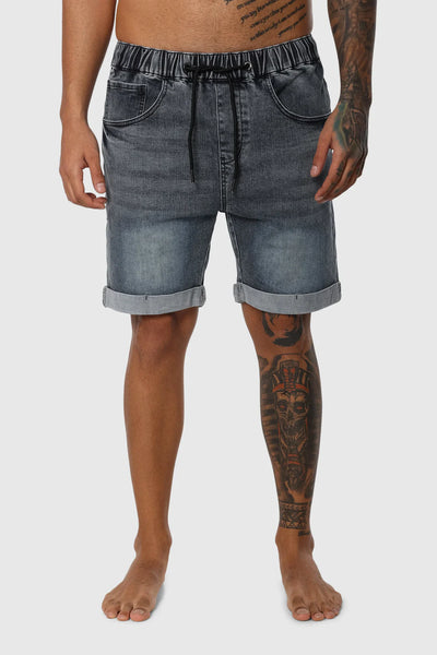 TEAMLTD Folded Denim Short | Grey