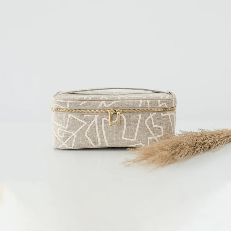 SoYoung | White Abstract Lines Beauty Poche