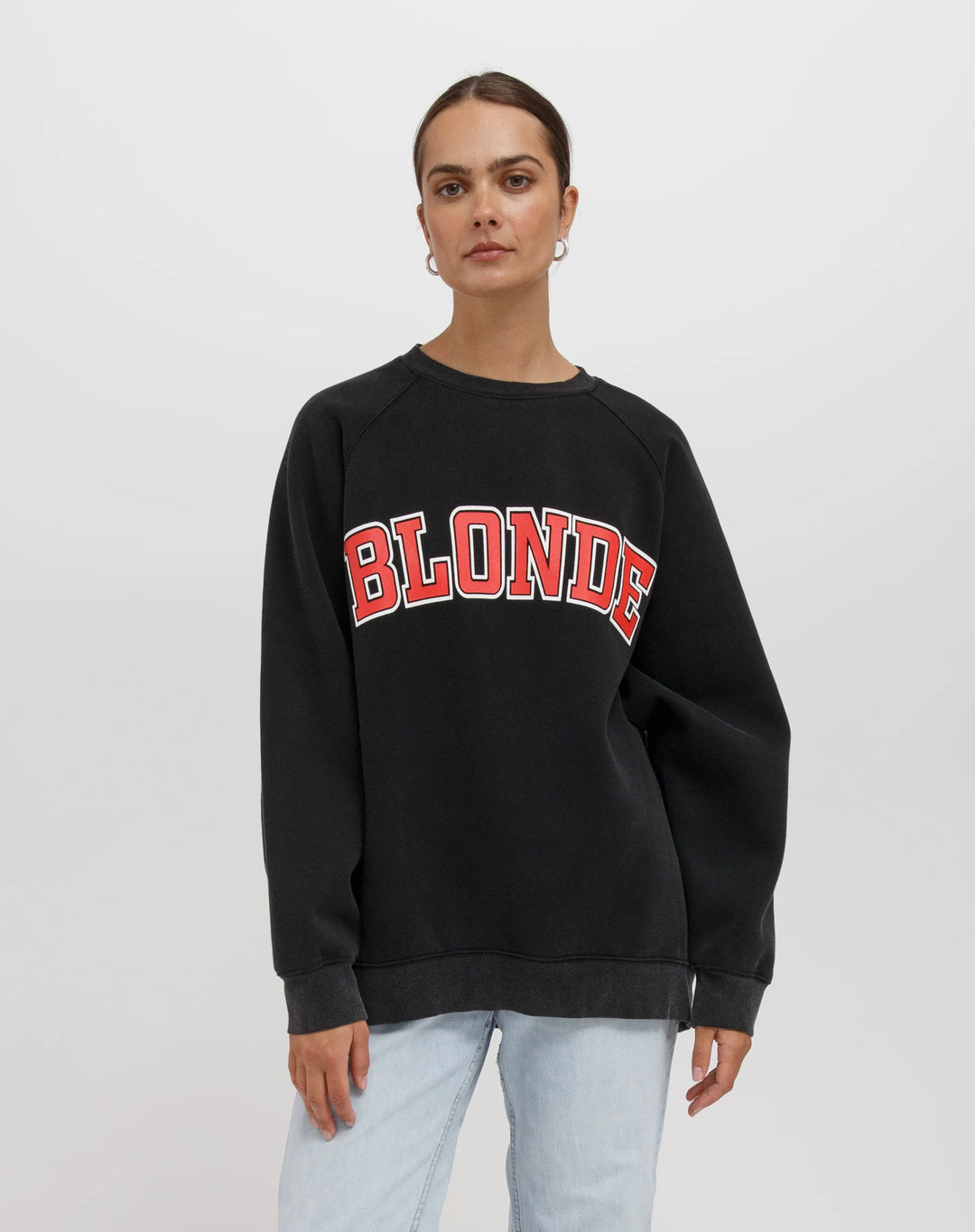 BRUNETTE THE LABEL | "BLONDE" Not Your Boyfriend's Crew | Washed Black