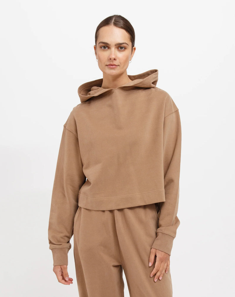 BRUNETTE THE LABEL | LITTLE SISTER CORE HOODIE | fawn