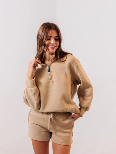 APRES ACTIF - 1/4 Zip Pullover | Champagne