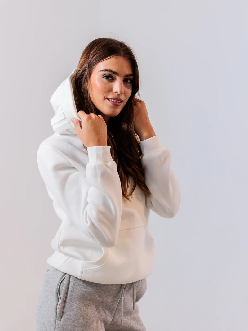 APRES ACTIF - Embossed Hoodie | White