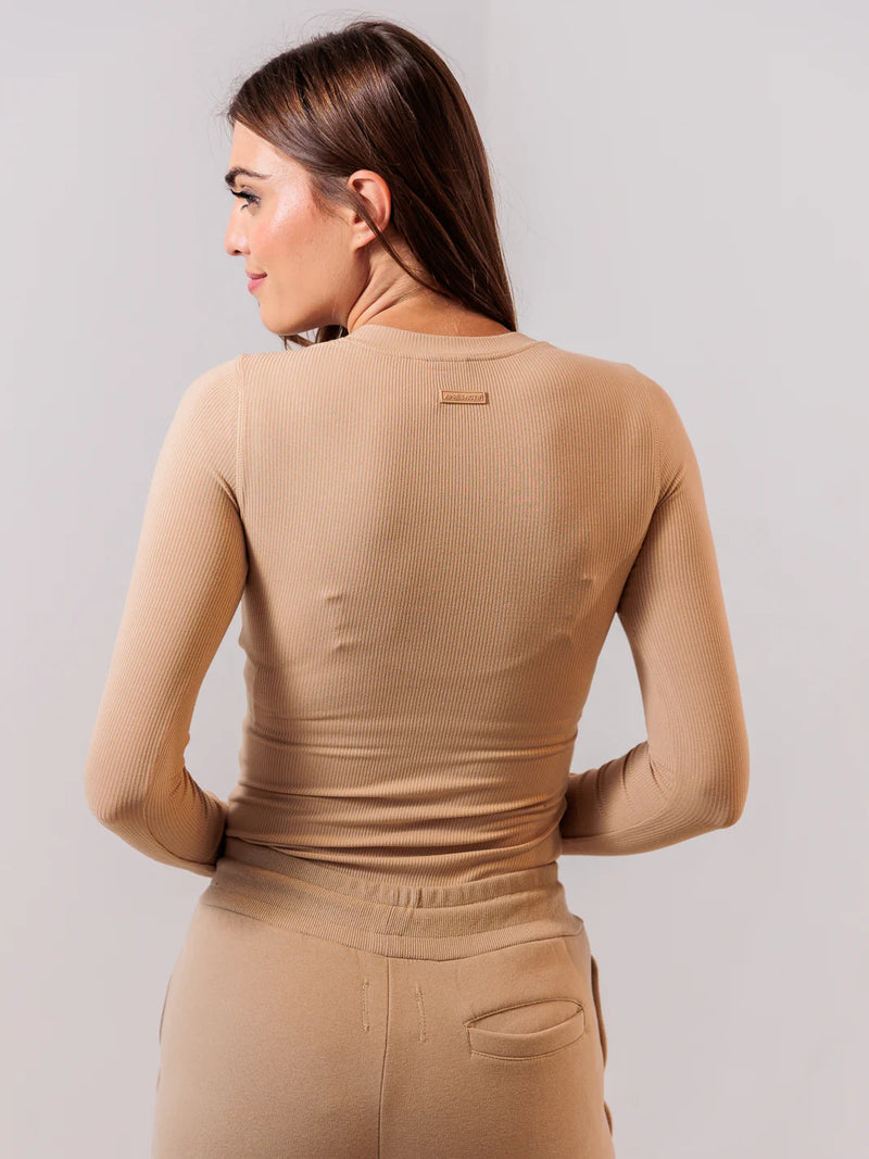 Essential Ribbed Long Sleeve - Champagne