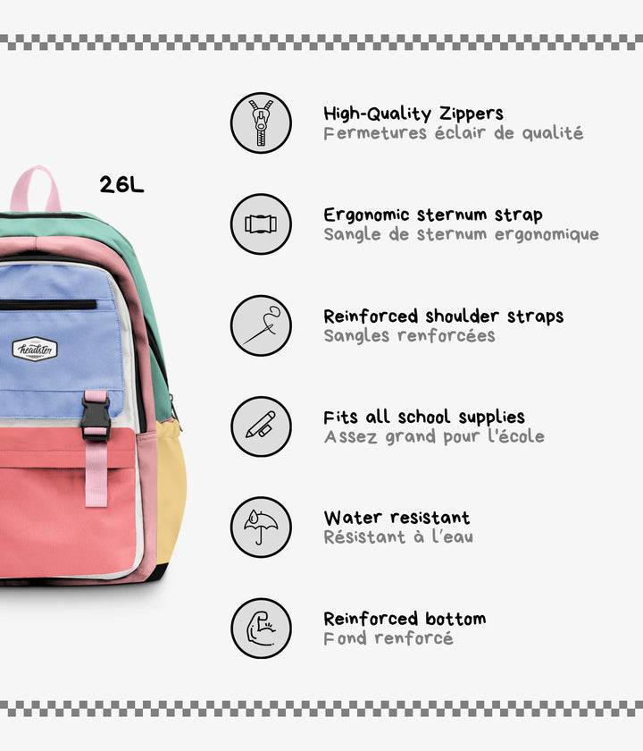 Headster | Colourblock 26L Backpack | Fruit Salad