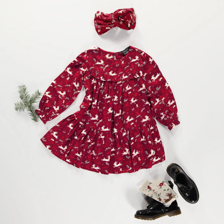 Souris Mini | Reindeer All Over Child's Dress