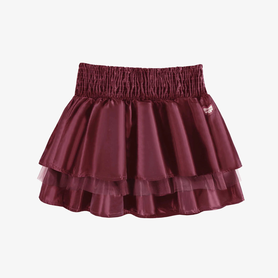Souris Mini | Merlot Tiered Tulle Skirt