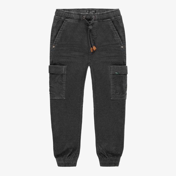 Souris Mini | Slim Fit Velvet Cargo Pant | grey