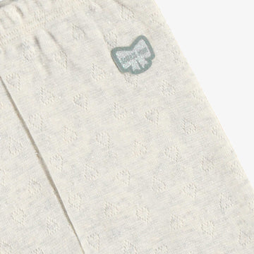 Souris Mini | Baby & Toddler Cream Long Leggings with Bows