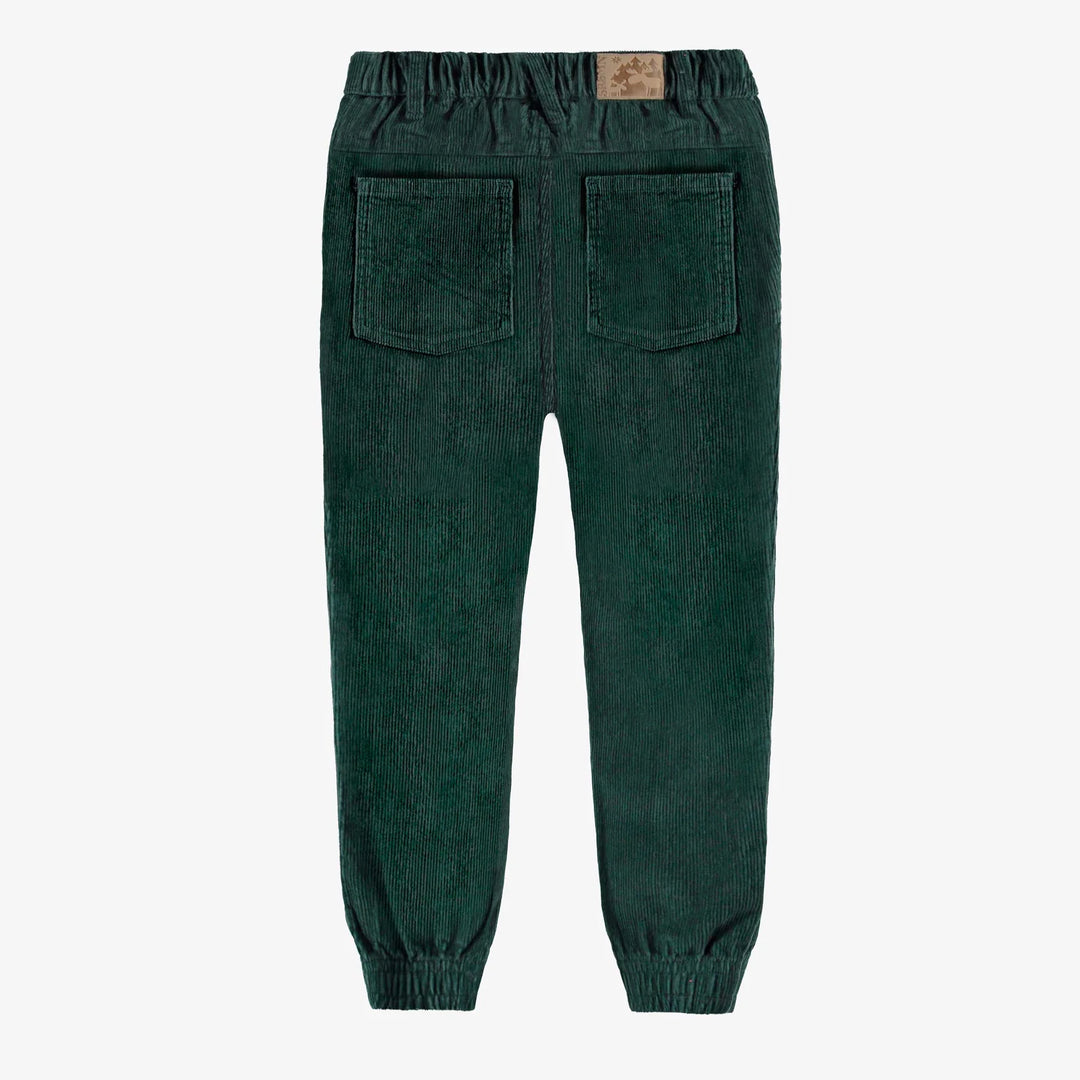 Souris Mini | Relaxed Fit Pants in Corduroy | Green
