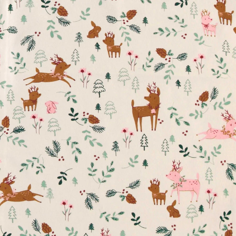 Cream Boycut Panties with Woodland Print