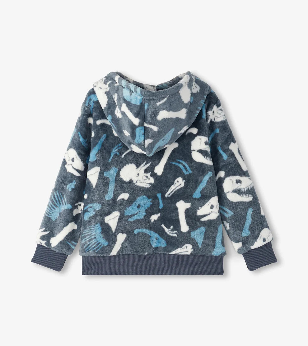 HATLEY | FLEECE ZIP-UP HOODIE | DINO FOSSILS