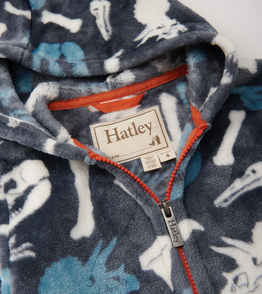 HATLEY | FLEECE ZIP-UP HOODIE | DINO FOSSILS