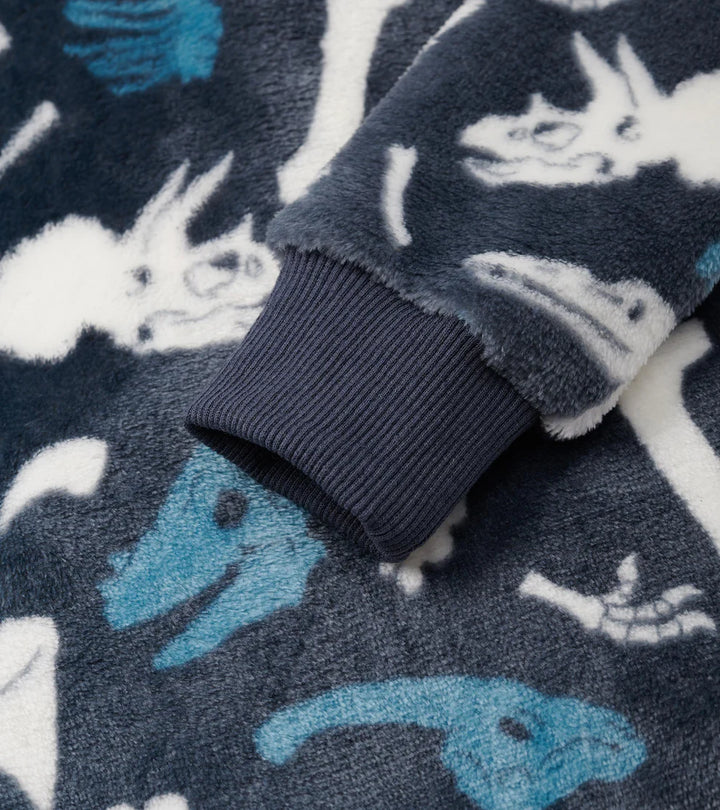 HATLEY | FLEECE ZIP-UP HOODIE | DINO FOSSILS