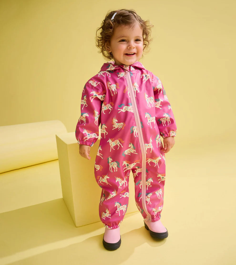 HATLEY | TERRY LINED RAIN SUIT | FOLKSY UNICORNS