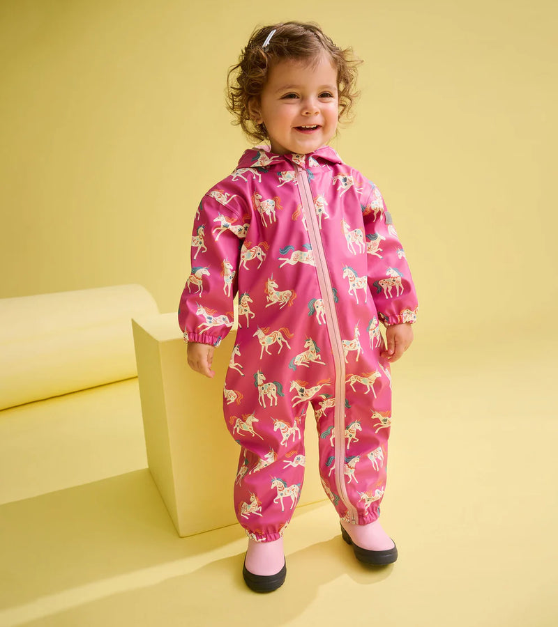 HATLEY | TERRY LINED RAIN SUIT | FOLKSY UNICORNS