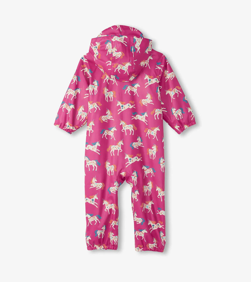 HATLEY | TERRY LINED RAIN SUIT | FOLKSY UNICORNS