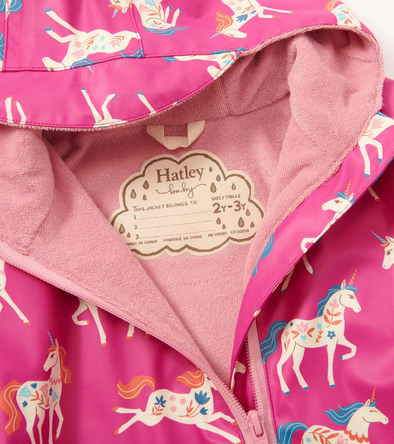 HATLEY | TERRY LINED RAIN SUIT | FOLKSY UNICORNS