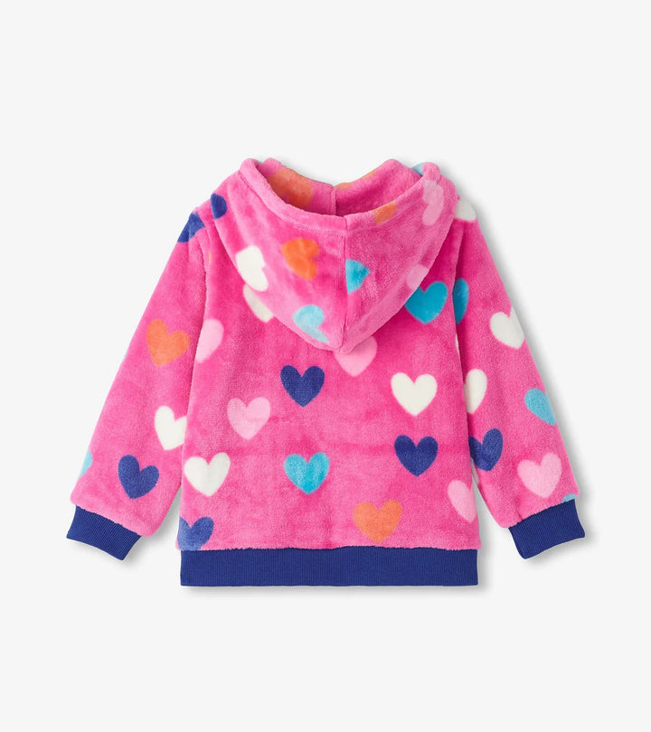 HATLEY | FLEECE ZIP-UP HOODIE | HEARTS