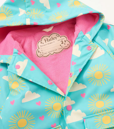 HATLEY | TODDLER BUTTON-UP RAIN JACKET | HAPPY SKIES