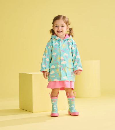 HATLEY | TODDLER BUTTON-UP RAIN JACKET | HAPPY SKIES