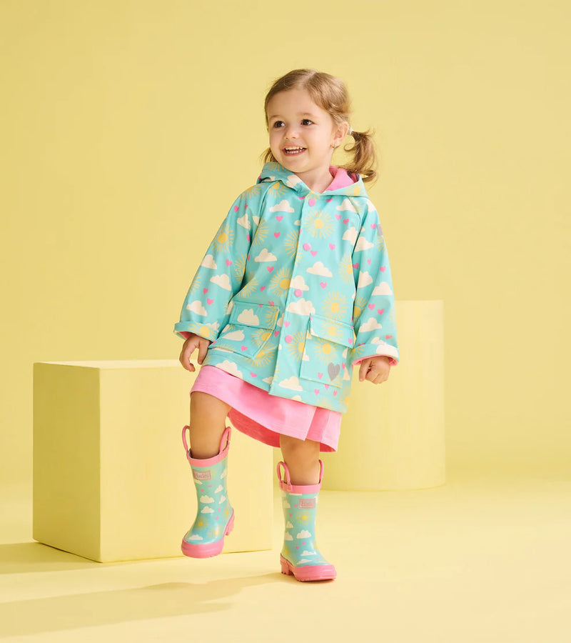 HATLEY | TODDLER BUTTON-UP RAIN JACKET | HAPPY SKIES