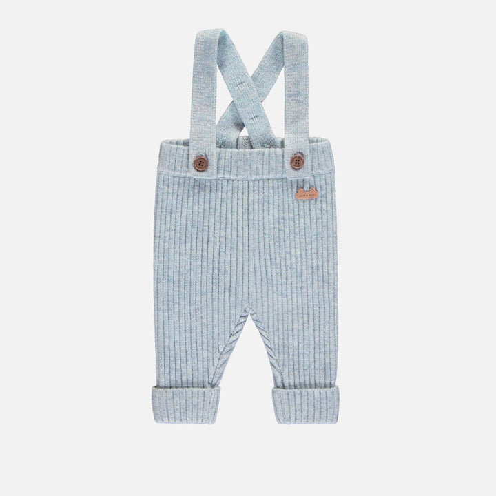 Souris Mini | Baby Knit Pants with Straps | light blue