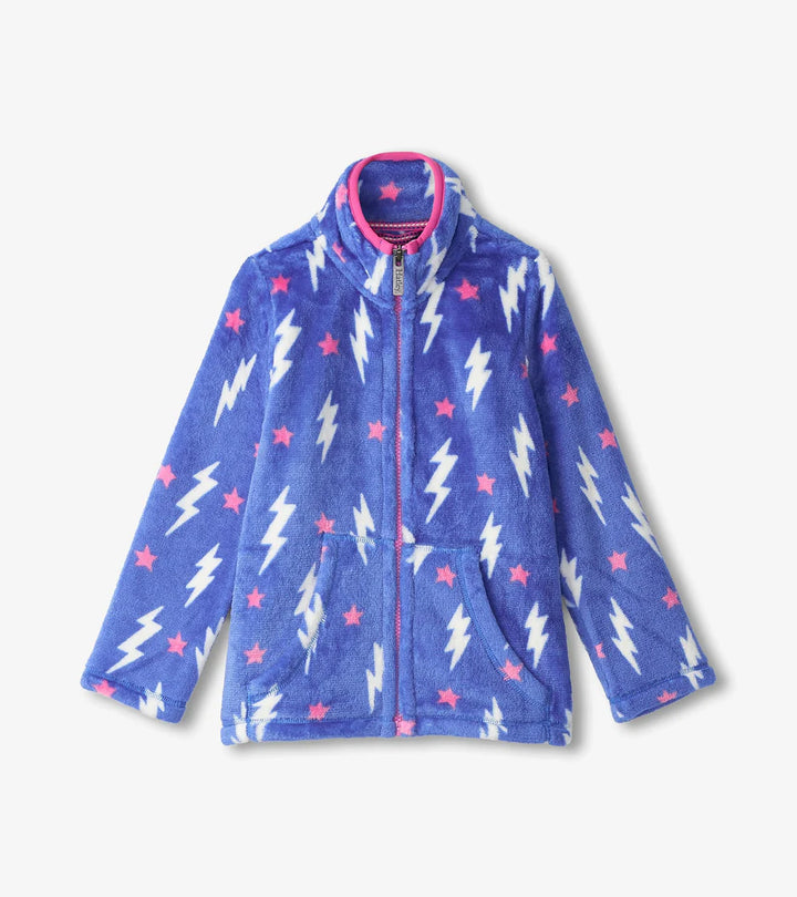 HATLEY | FLEECE ZIP-UP JACKET | LIGHTNING BOLTS