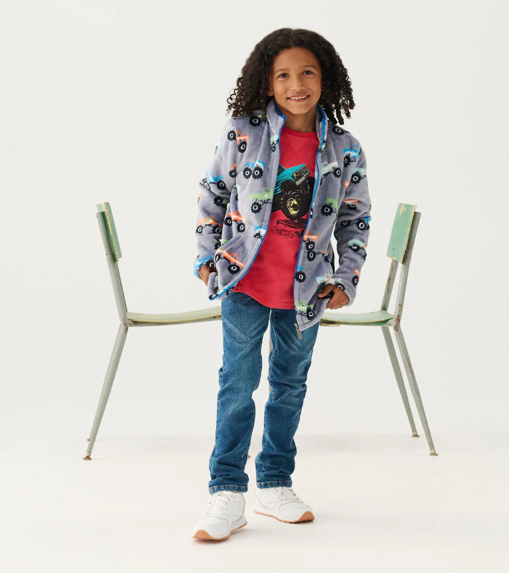 HATLEY | FLEECE ZIP-UP JACKET | MONSTER TRUCKS
