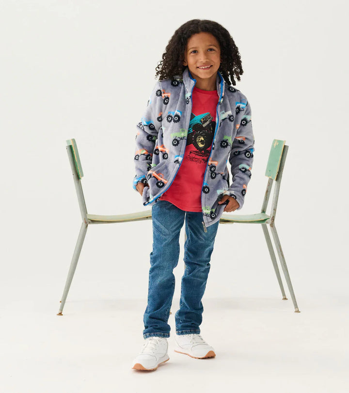 HATLEY | FLEECE ZIP-UP JACKET | MONSTER TRUCKS