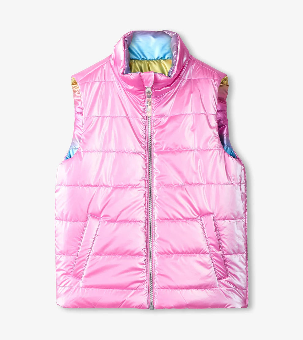 HATLEY | REVERSIBLE QUILTED VEST | RAINBOW SHINE