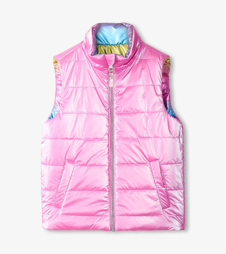 HATLEY | REVERSIBLE QUILTED VEST | RAINBOW SHINE