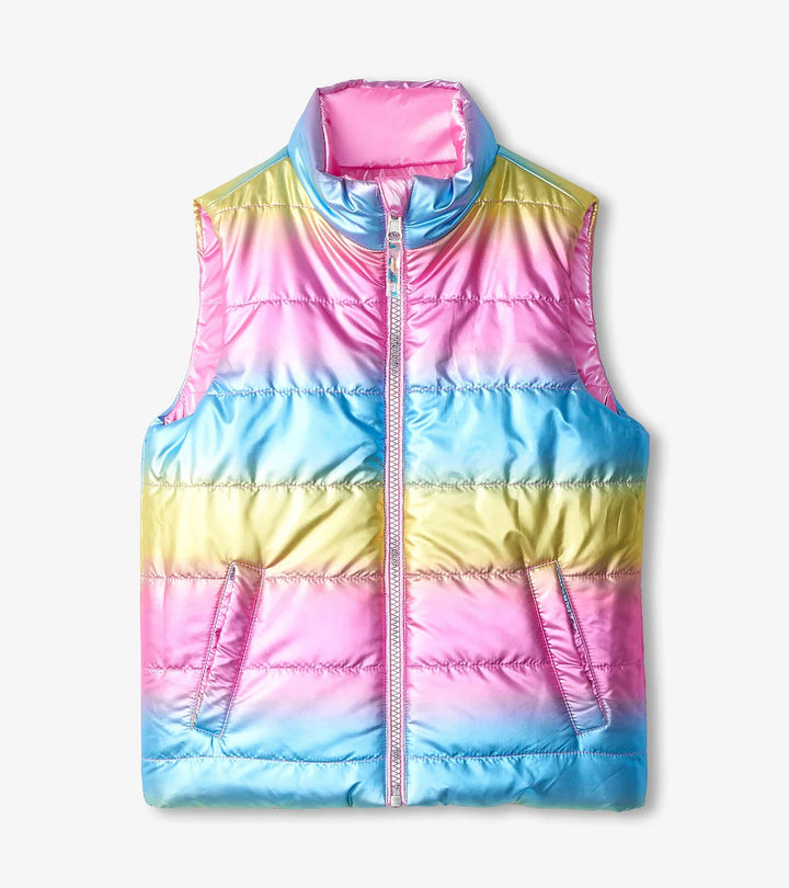 HATLEY | REVERSIBLE QUILTED VEST | RAINBOW SHINE