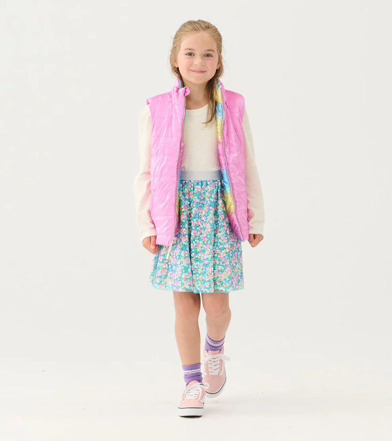 HATLEY | REVERSIBLE QUILTED VEST | RAINBOW SHINE