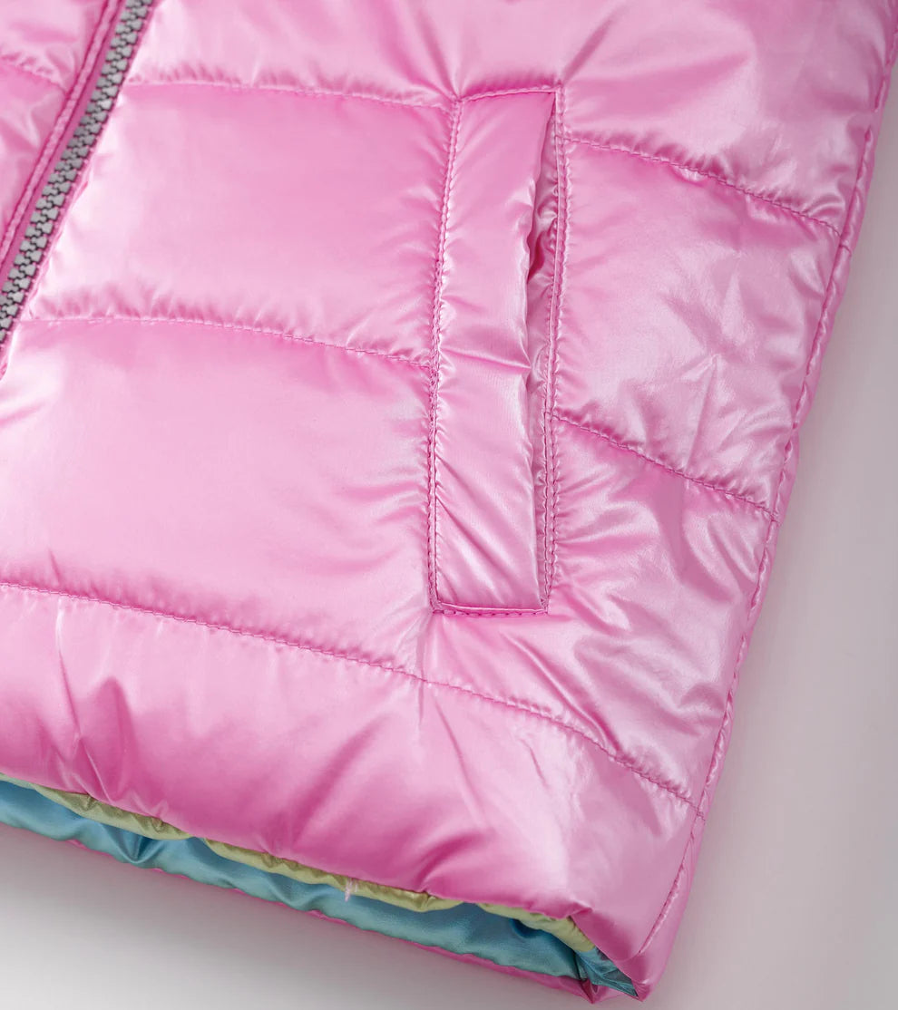 HATLEY | REVERSIBLE QUILTED VEST | RAINBOW SHINE