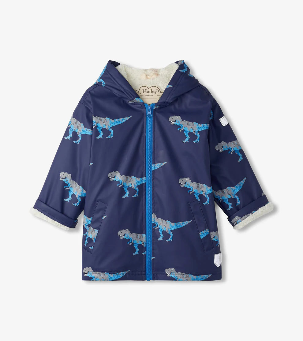 HATLEY | SHERPA-LINED RAIN JACKET | T-REX ATTACK