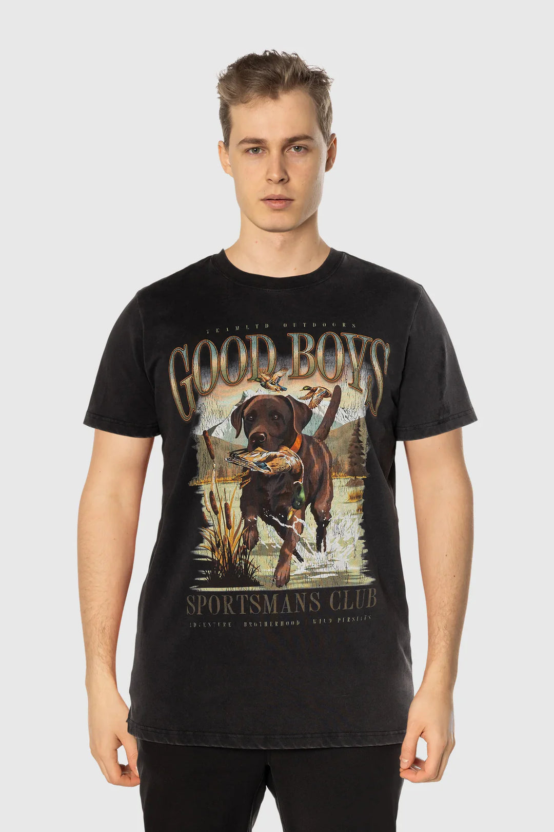 Good Boy Tee | washed black