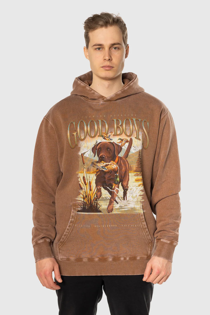 Good Boy Hoodie | washed brown